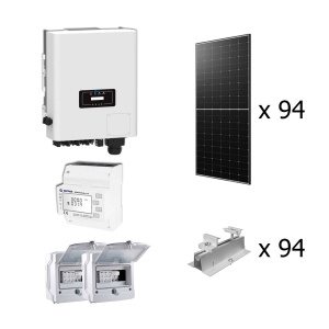 Мережева сонячна електростанція 50 кВт Deye+LONGI (Інвертор 50 кВт, Панелі-535 Вт, Електролічильник EASTRON SDM630MCT-ETL)