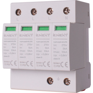 Устройство для защиты от импульсных перенапряжений e.pro.spd.4D.275, 4P, класс D