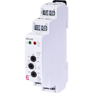 Реле контроля напряжения и помет. фаз HRN-54N 3x400/230AC (3F, 1x8A_AC1) с нейтралью