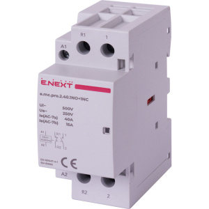Модульний контактор e.mc.pro.2.40.1NO+1NC, 2р, 40А, 1NO+1NC, 220В