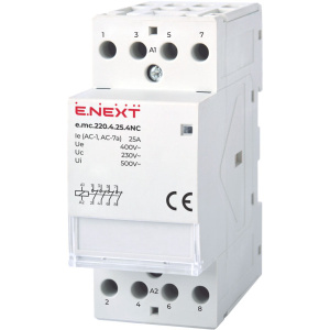 Модульний контактор e.mc.220.4.25.4NC, 4р, 25А, 4NC, 220В