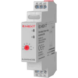 Реле задержки времени на включение 0,3-30сек e.control.t15