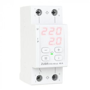 Реле напруги с контролем струму ZUBR СV2-40 red