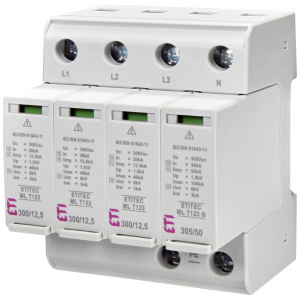 Ограничитель перенапряжения ETITEC ML T123 300/12,5 (3+1, 4p, TT)
