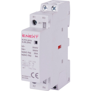 Модульний контактор e.mc.pro.2.25.2NC, 2р, 25А, 2NC, 220В