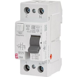 Реле дифференциальное (УЗО) 2р EFI6-P2 16/0,03 тип A (6kA)