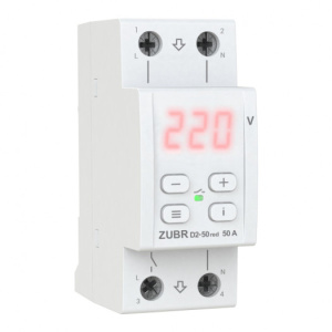 Реле напруги "Zubr" D 2-40А (max 50А), 8.8кВТ (2 модуля)