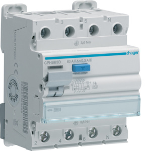 ПЗВ 4P 10kA 63A 300mA A-Hi S