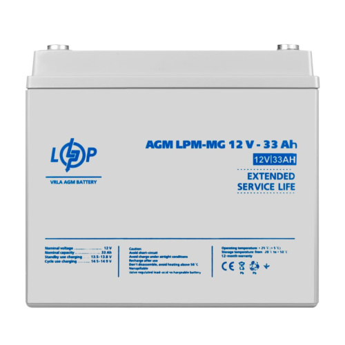 Аккумулятор мультигелевый LPM-MG 12V - 33 Ah