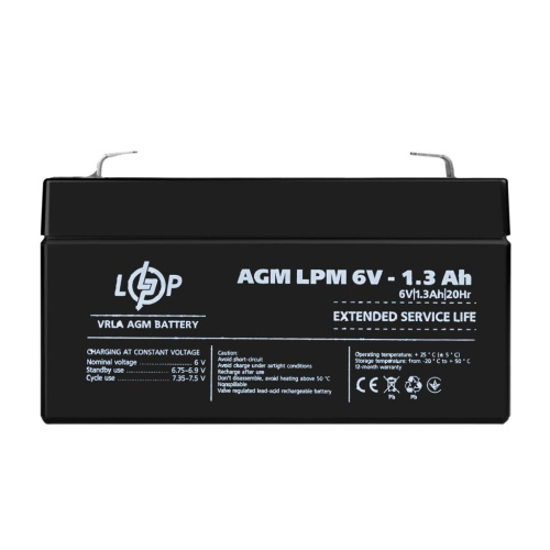 Аккумулятор AGM LPM 6V - 1.3 Ah