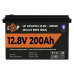 Аккумулятор LP LiFePO4 12V (12,8V) - 200 Ah (2560Wh) (Smart BMS 150А) с BT пластик - 1