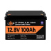 Аккумулятор LP LiFePO4 12V (12,8V) - 100 Ah (1280Wh) (Smart BMS 100А) с BT пластик - 1
