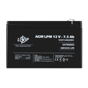Аккумулятор AGM LPM 12V - 7.5 Ah