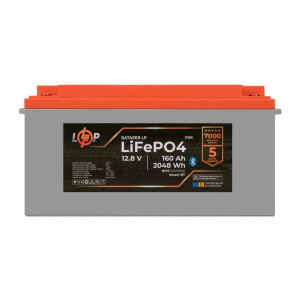 Аккумулятор LP LiFePO4 12,8V - 160 Ah (2048Wh) (BMS 100A/80А) пластик Smart BT