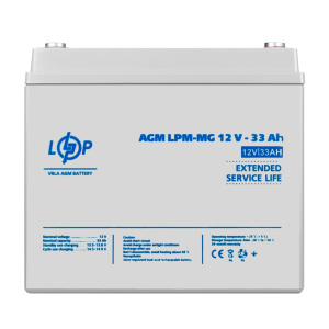 Аккумулятор мультигелевый LPM-MG 12V - 33 Ah + справа