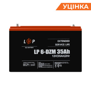 Распродажа (9335) Тяговый свинцово-кислотный AGM аккумулятор LP 6-DZM-35 Ah (09-2023)