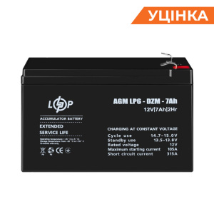 Распродажа (16152) Тяговый свинцово-кислотный AGM Аккумулятор LP 6-DZM-7 Ah (02-2024)