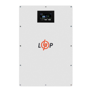 Аккумулятор LP LiFePO4 51,2V - 100 Ah (5120Wh) (BMS 100A/50А) металл LCD Smart RS485/CAN JK настенный
