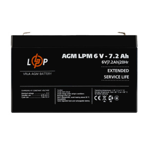 Аккумулятор AGM LPM 6V - 7.2 Ah