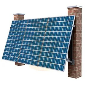 Наклонное крепление солнечных панелей на фасад