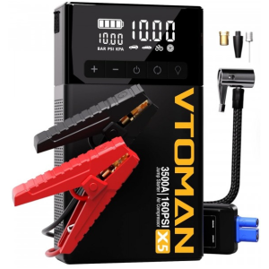 Автономний пусковий пристрій Vtoman Jump Starter X5 3500A з компресором 160PSI (X5_VTOMAN)