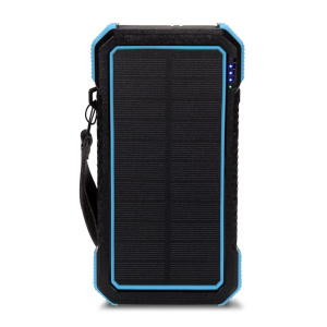 Повербанк с солнечной панелью 20000mAh Power Bank Kraft TPB-1820SLP Blue беспроводная зарядка 18W QC2.0 LED-фонарь