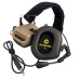 Активные защитные наушники Earmor M32 (CB) Coyote Brown с гарнитурой - 1