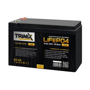 Акумуляторна батарея літій-залізо-фосфатна 12.8В 6А*год Trinix TLFP-1206 Ultra LiFePO4 (Black)
