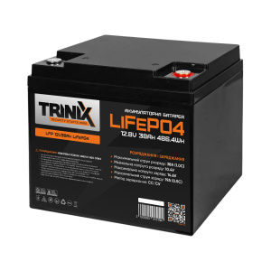Акумуляторна батарея літій-залізо-фосфатна 12.8В 38А*год Trinix 12V38Ah LiFePO4