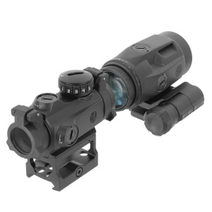 Коліматорний приціл Sig Sauer Romeo-MSR 2MOA red dot зі збільшувачем Juliet3-Micro 1-3X