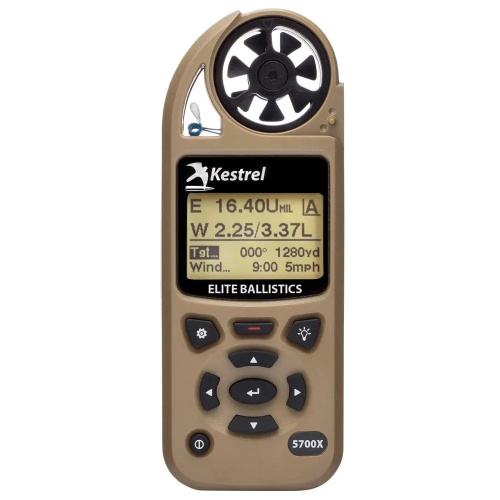 Метеостанція Kestrel 5700X Elite Applied Ballistics Bluetooth Tan з Bluetooth та балістичним калькулятором
