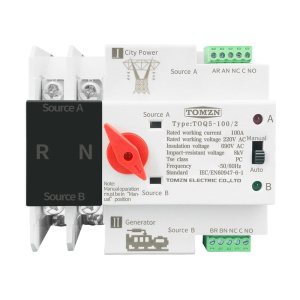 Автоматичний перемикач (АВР) під DIN-рейку TOMZN TOQ5/2P 100A 2 полюси