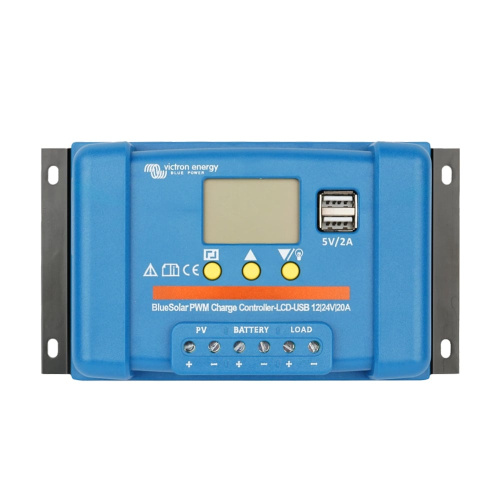 PWM-контроллер заряда солнечных панелей Victron Energy BlueSolar PWM-LCD&USB 12/24V-20A