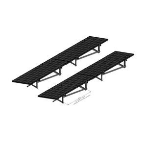 Баластна система кріплення Spline systems для 6 сонячних панелей ФЕМ (Альбомне)