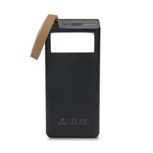 Повербанк 50000mAh Power Bank Kraft TPB-2350 Black 22.5W QC3.0 LED-ліхтар