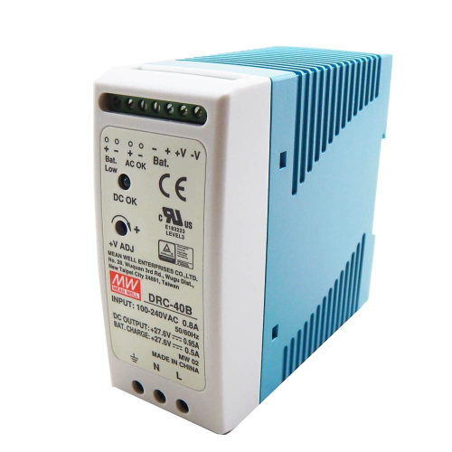 Блок живлення з функцією UPS DRC-40B Mean Well на DIN-рейку