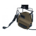 Активные защитные наушники Earmor M32X MARK3 ARC (CB) Coyote Brown с гарнитурой и креплением на шлем - 2