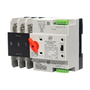 Автоматический переключатель (АВР) под DIN-рейку Kraft KRF-ATS100A/3p 3 полюса