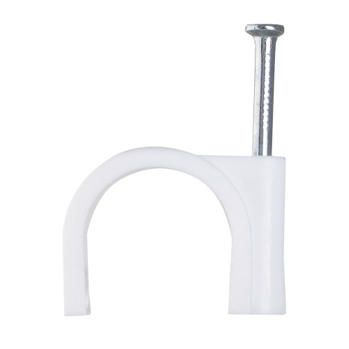 Скоба з цвяхом E-NET 5 мм біла, 100 штук