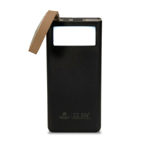 Повербанк 20000mAh Power Bank Kraft TPB-2320 Black 22.5W QC3.0 LED-фонарь