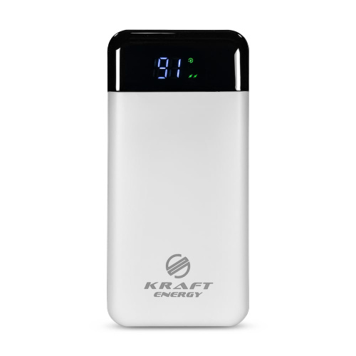 Повербанк 20000mAh Power Bank Kraft KPB-2120FCL White 22.5W QC3.0 LED-фонарь