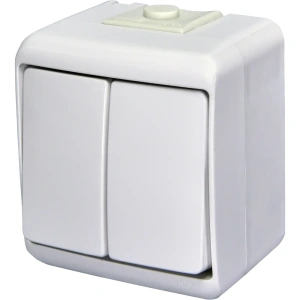 ETI Hermetics 4668001 Вимикач 2-клавішний накладний, білий, IP 54