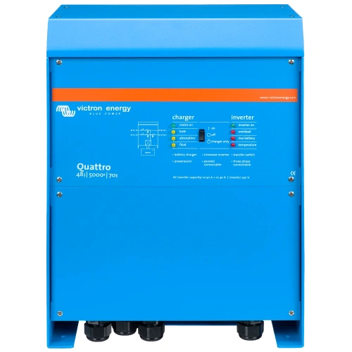 VictronEnergy Quattro 48/5000/70-100/100 однофазний чиста синусоїда Інвертор