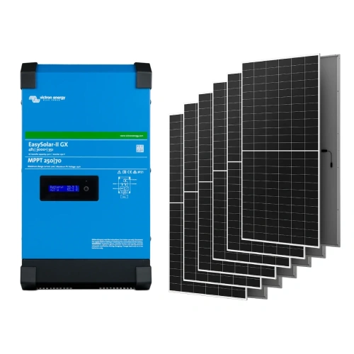 Victron Energy EasySolar-II GX 48/3000/35-32 + AIKO G645-MCH72Dw 2.4 кВт Система автономного живлення однофазна