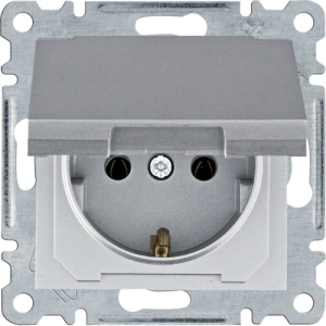Hager Lumina WL1152 16А/230В Розетка із з/к з кришкою