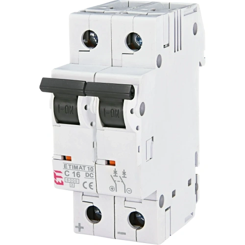 ЕТІ ETIMAT 10 DC 2p C 16A (6 kA) Автоматичний вимикач