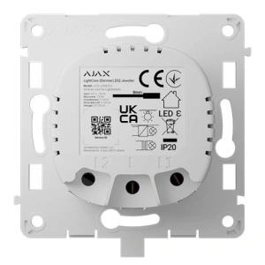 Ajax LightCore (Dimmer) [55] (8EU) ASP white Бездротовий розумний сенсорний димерний вимикач світла