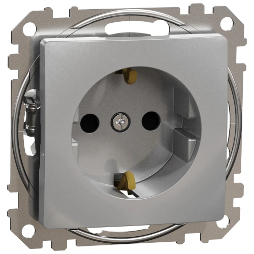 Schneider Electric Sedna Design & Elements SDD113022 з заземленням та шторками Розетка