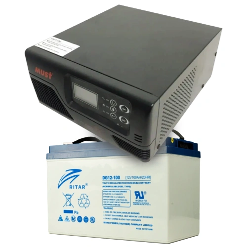 MUST EP20-R1000W + 12V 100Ah DG12-100 Комплект ДБЖ + АКБ
