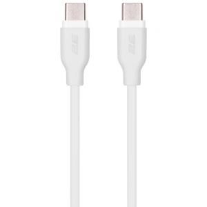 2E Type-C Glow USB-C > USB-C Кабель заряджання/синхронізації 1м 60Вт білий
